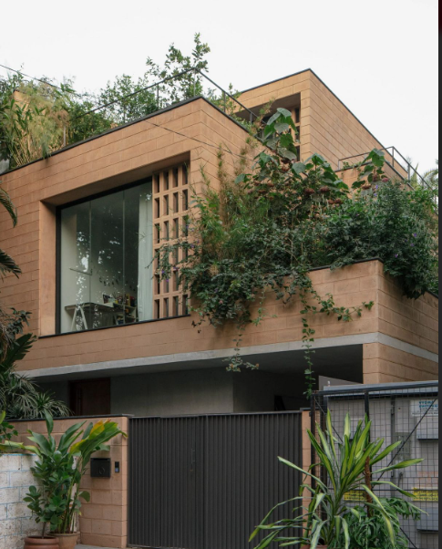 Standard three-bedroom home with restrained breeze-block detailing